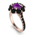 Glamorous Amethyst Halo Engagement Ring - Amaya No. 308 image 4