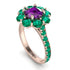 Glamorous Amethyst Halo Engagement Ring - Amaya No. 305