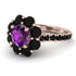 Glamorous Amethyst Halo Engagement Ring - Amaya No. 308 image 1