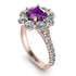 Glamorous Amethyst Halo Engagement Ring - Amaya No. 302 image 4