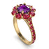 Glamorous Amethyst Halo Engagement Ring - Amaya No. 310 image 4
