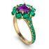Glamorous Amethyst Halo Engagement Ring - Amaya No. 304
