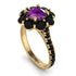 Glamorous Amethyst Halo Engagement Ring - Amaya No. 307 image 3