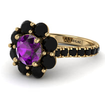 Glamorous Amethyst Halo Engagement Ring - Amaya No. 307 image 1