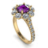 Glamorous Amethyst Halo Engagement Ring - Amaya No. 301