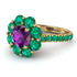 Glamorous Amethyst Halo Engagement Ring - Amaya No. 304