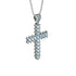 Glamorous Aquamarine Cross Pendant - Raymond No. 403 image 2