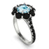 Glamorous Aquamarine Halo Engagement Ring - Amaya No. 409 image 3