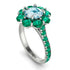 Glamorous Aquamarine Halo Engagement Ring - Amaya No. 406