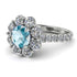 Glamorous Aquamarine Halo Engagement Ring - Amaya No. 403 image 1