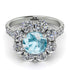Glamorous Aquamarine Halo Engagement Ring - Amaya No. 403 image 2