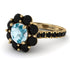 Glamorous Aquamarine Halo Engagement Ring - Amaya No. 407 image 1