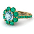 Glamorous Aquamarine Halo Engagement Ring - Amaya No. 404 image 1