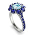 Glamorous Aquamarine Halo Engagement Ring - Amaya No. 415 image 3