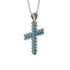 Glamorous Blue Topaz Cross Pendant - Raymond No. 502 image 2