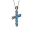 Glamorous Blue Topaz Cross Pendant - Raymond No. 503 image 2