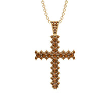Glamorous Brown Diamond Cross Pendant - Raymond No. 1101 image 1