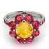 Glamorous Citrine Halo Engagement Ring - Amaya No. 612 image 2