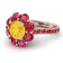 Glamorous Citrine Halo Engagement Ring - Amaya No. 611 image 1