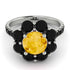 Glamorous Citrine Halo Engagement Ring - Amaya No. 609 image 2