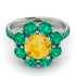 Glamorous Citrine Halo Engagement Ring - Amaya No. 606 image 2