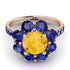 Glamorous Citrine Halo Engagement Ring - Amaya No. 614