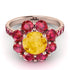 Glamorous Citrine Halo Engagement Ring - Amaya No. 611 image 2
