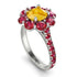 Glamorous Citrine Halo Engagement Ring - Amaya No. 612