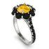 Glamorous Citrine Halo Engagement Ring - Amaya No. 609