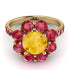 Glamorous Citrine Halo Engagement Ring - Amaya No. 610 image 2