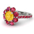 Glamorous Citrine Halo Engagement Ring - Amaya No. 612 image 1