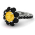 Glamorous Citrine Halo Engagement Ring - Amaya No. 609