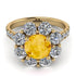 Glamorous Citrine Halo Engagement Ring - Amaya No. 601