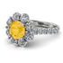 Glamorous Citrine Halo Engagement Ring - Amaya No. 603