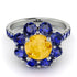Glamorous Citrine Halo Engagement Ring - Amaya No. 615 image 2
