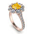 Glamorous Citrine Halo Engagement Ring - Amaya No. 602