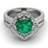 Wedding band for Glamorous Cushion Emerald Halo Bridal Set - Susan No. 6000