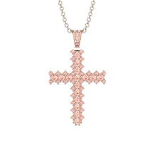 Glamorous Morganite Cross Pendant - Raymond No. 902 image 1