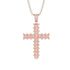 Glamorous Morganite Cross Pendant - Raymond No. 902