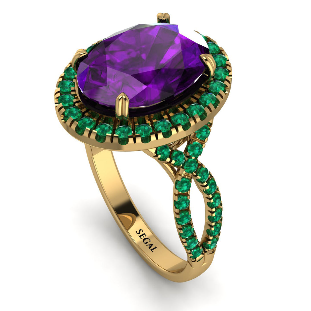 Glamorous Oval Amethyst Ring - Jordyn No. 304