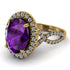 Glamorous Oval Amethyst Ring - Jordyn No. 301
