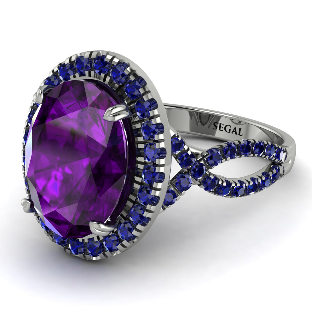 Glamorous Oval Amethyst Ring - Jordyn No. 315