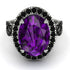 Glamorous Oval Amethyst Ring - Jordyn No. 309