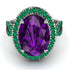 Glamorous Oval Amethyst Ring - Jordyn No. 306