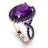 Glamorous Oval Amethyst Ring - Jordyn No. 314