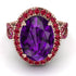 Glamorous Oval Amethyst Ring - Jordyn No. 311