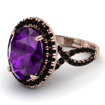 Glamorous Oval Amethyst Ring - Jordyn No. 308 image 1