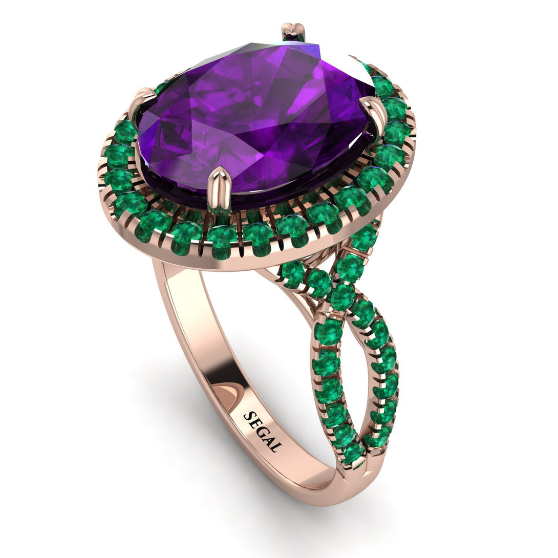 Glamorous Oval Amethyst Ring - Jordyn No. 305