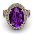 Glamorous Oval Amethyst Ring - Jordyn No. 302