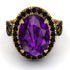 Glamorous Oval Amethyst Ring - Jordyn No. 307 image 3